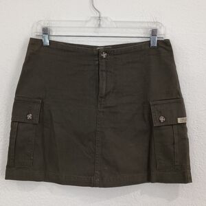 Z Cavaricci Green Cargo Skirt